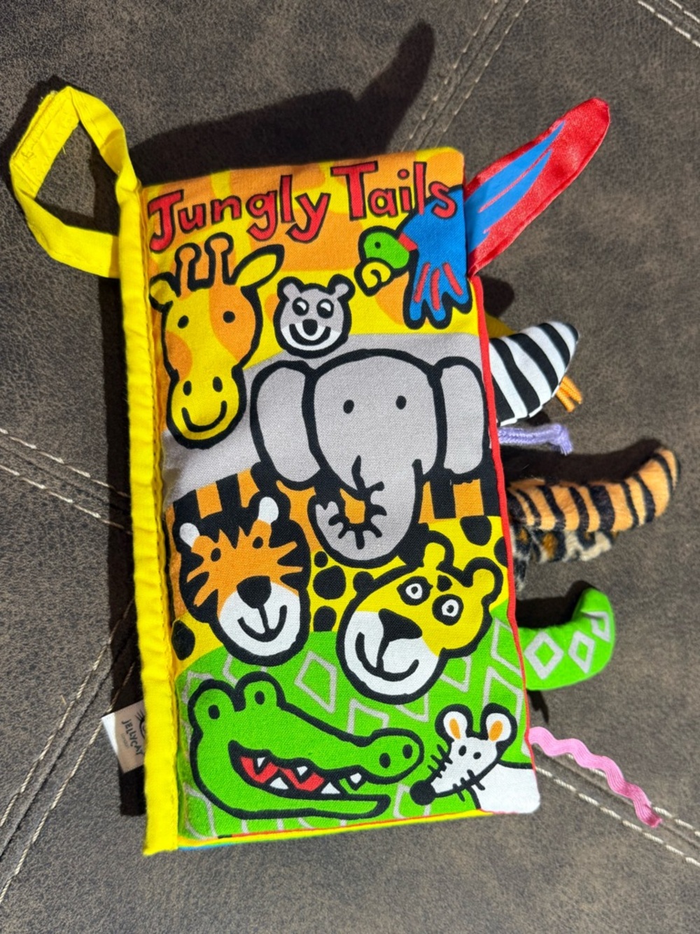 Jellycat Jungly Tails Soft Baby Book Crinkle Sensory & colorful